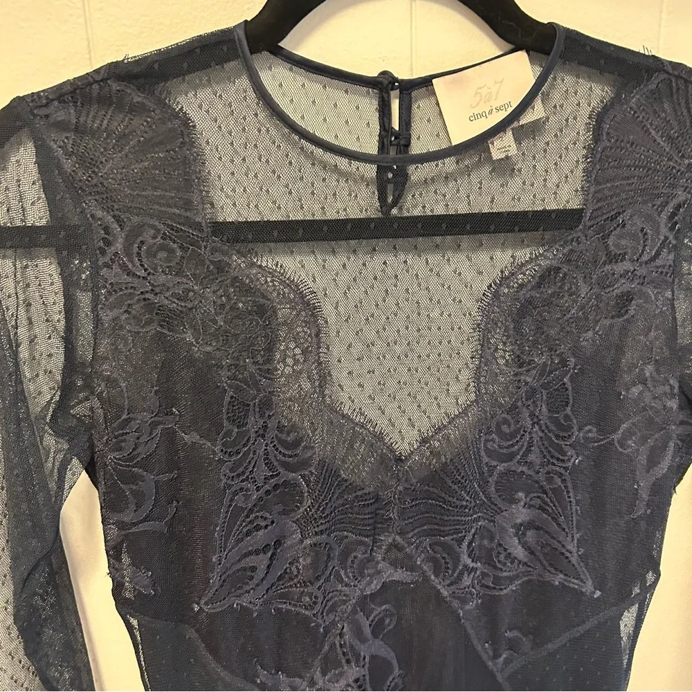 Cinq a Sept Amabella Embroidered Cocktail Dress With Slip - Picture 10 of 15